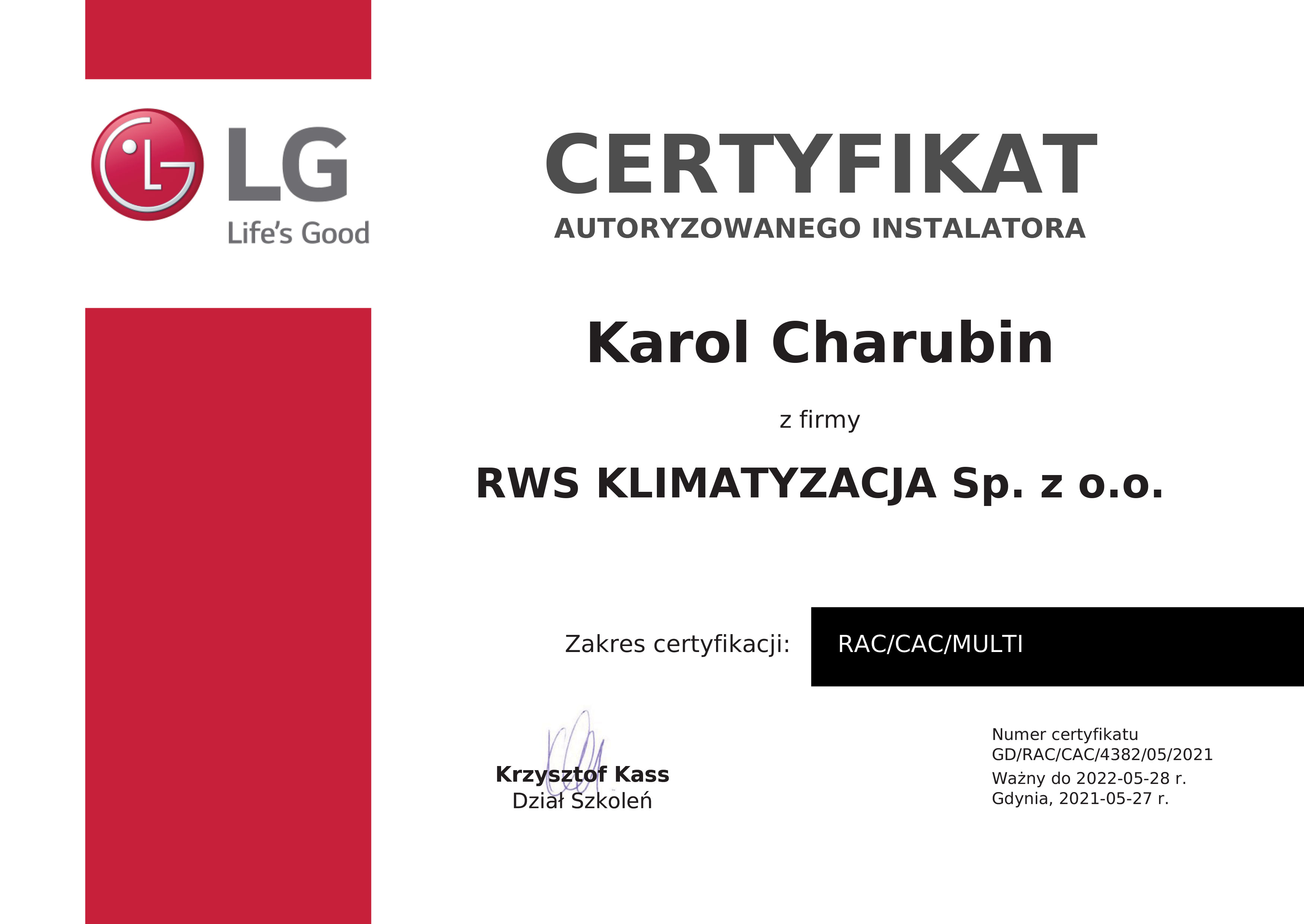 Certyfikat LG